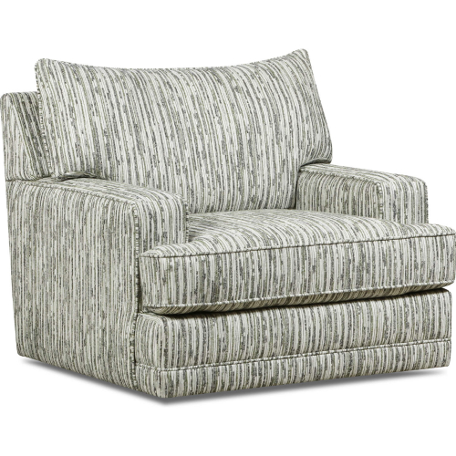 Kennedy Swivel Accent Chair in Quartz Multicolor Chenille